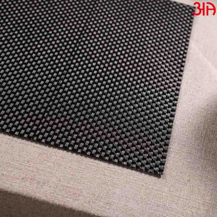 Plain Black Pvc Table Mat (2 Pcs Set) (12x18) Inch
