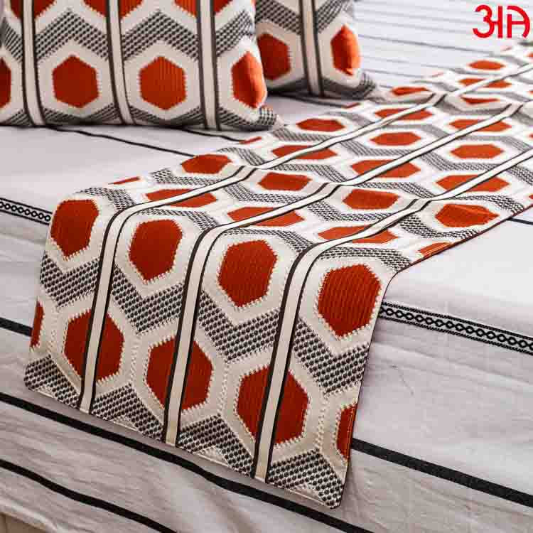 EMB Bed Runner Set (16x84 & 16x16) Inch
