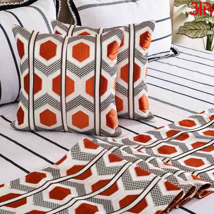 EMB Bed Runner Set (16x84 & 16x16) Inch