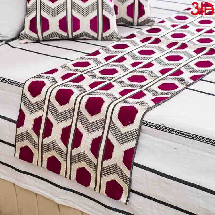 EMB Bed Runner Set (16x84 & 16x16) Inch
