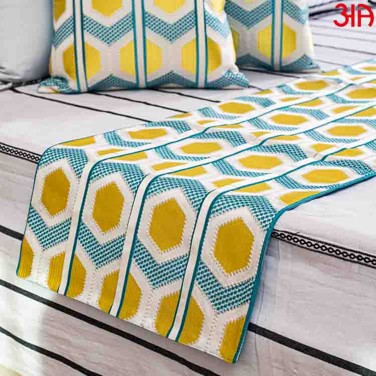 EMB Bed Runner Set (16x84 & 16x16) Inch