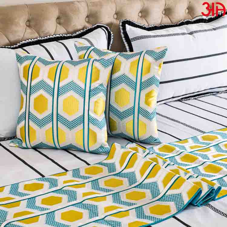 EMB Bed Runner Set (16x84 & 16x16) Inch