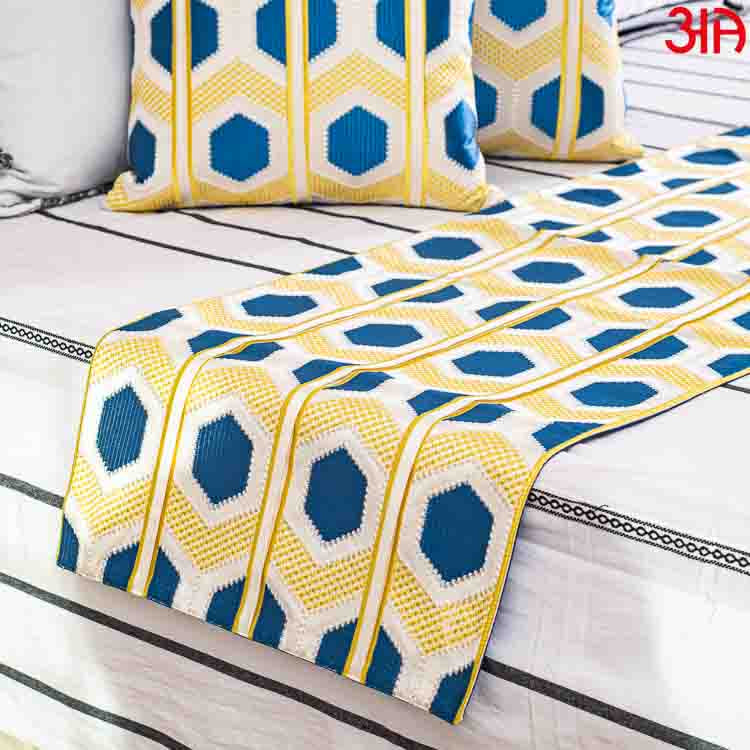 EMB Bed Runner Set (16x84 & 16x16) Inch