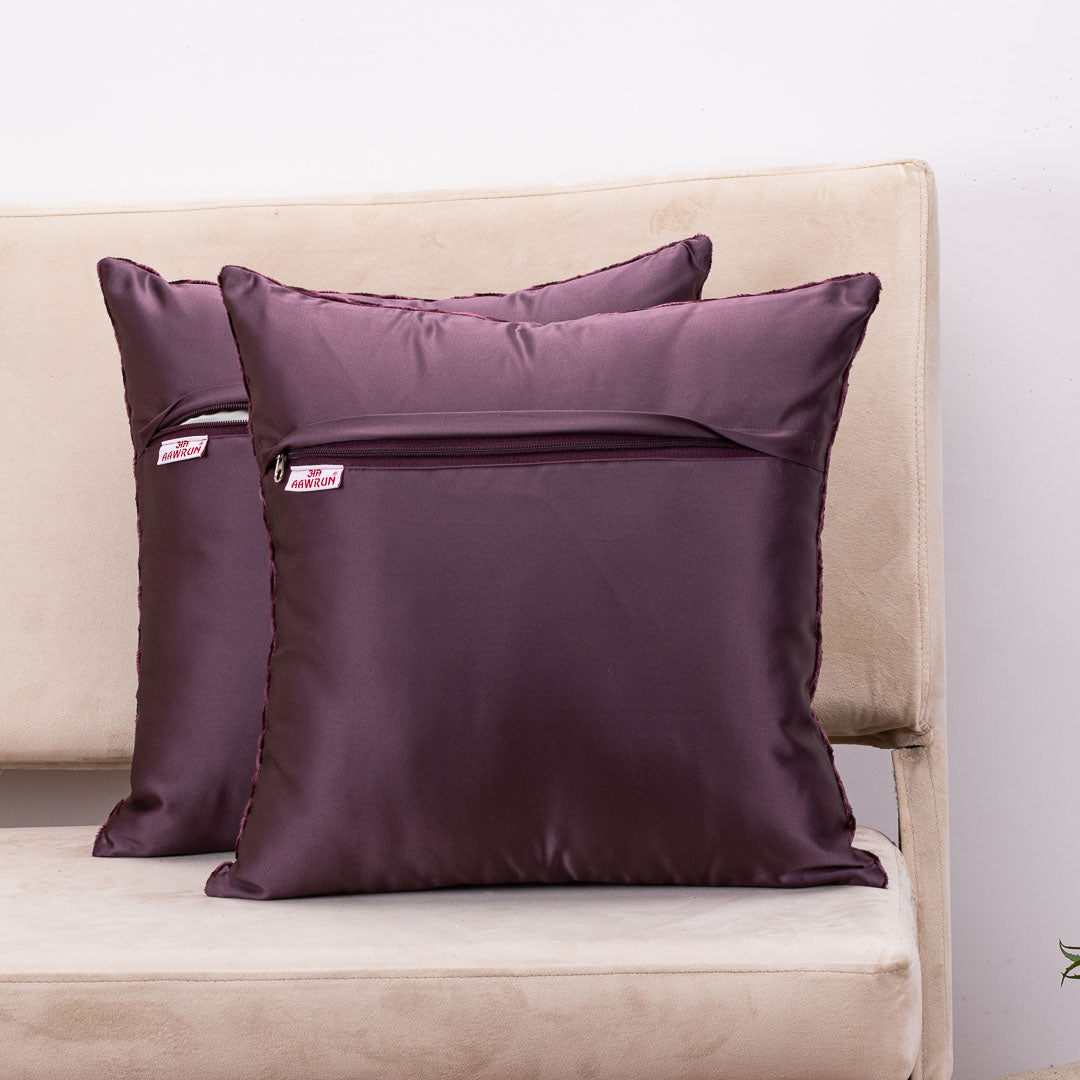 RoseFur Dark Blue Velvet Cushion Cover – 16x16 Inch Stylish Home Décor