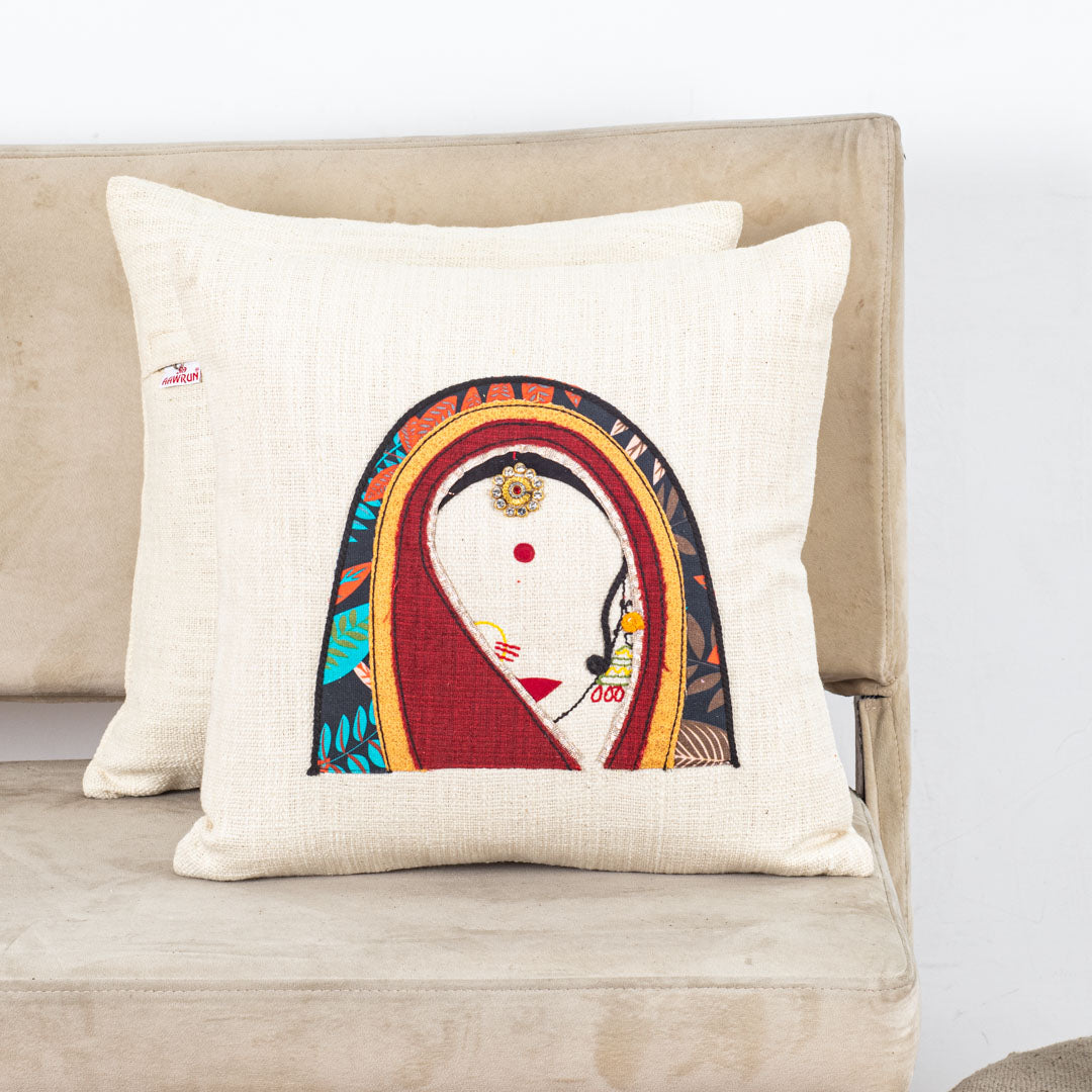 MR. RAJASTHAN And MRS. RAJASTHAN Combo Traditional Cushion Cover