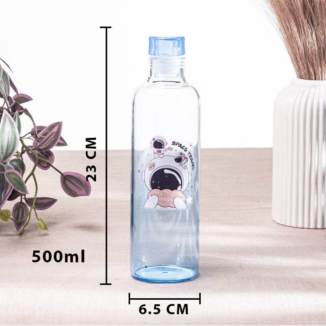 Happy Space Blue Glass Bottle – 500ml-23×6.5 cm