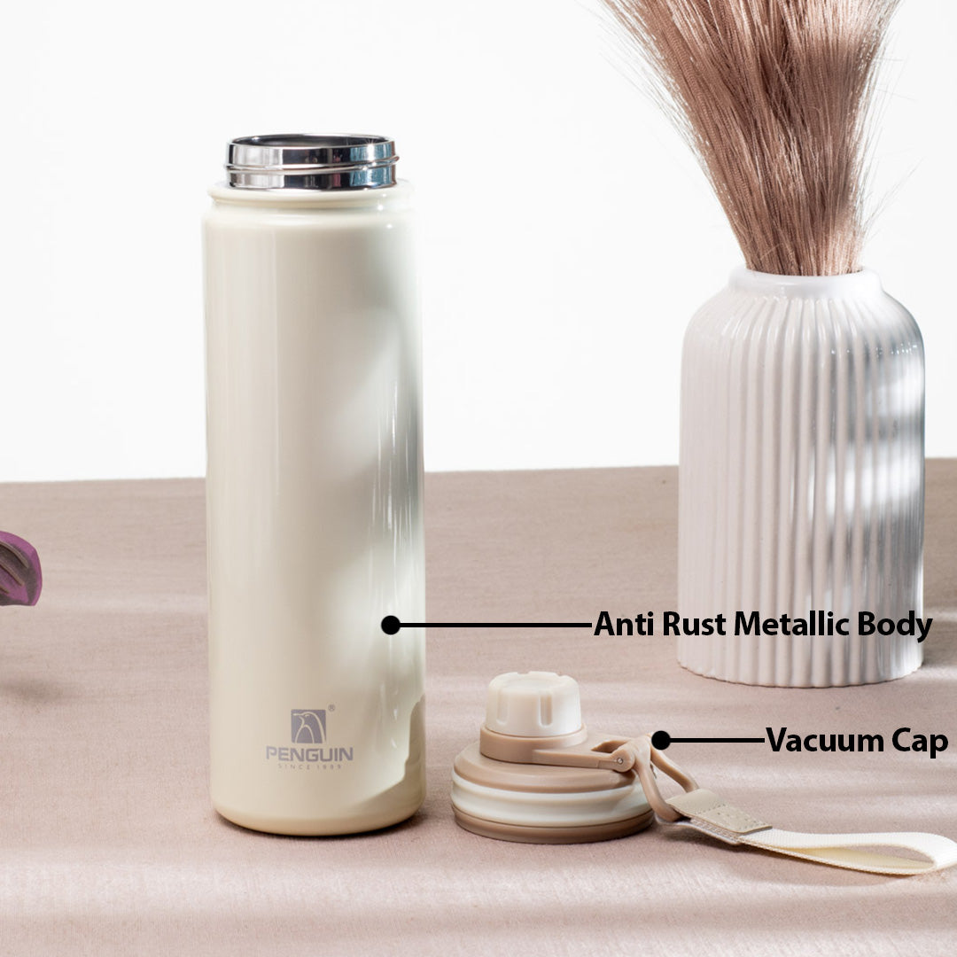 Penguin Anti-Rust Metallic Bottle – 750ml-24×6 cm