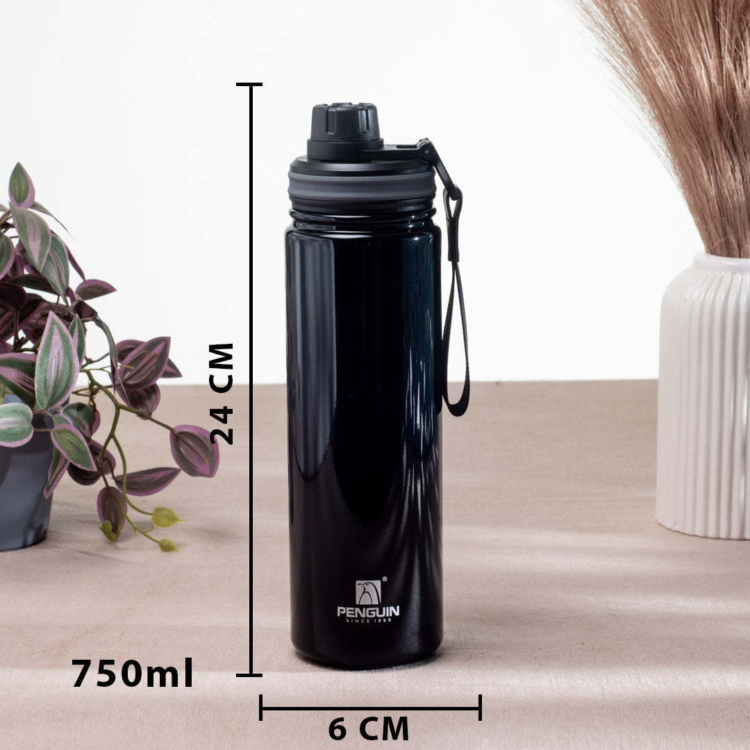Penguin Anti-Rust Metallic Bottle – 750ml-24×6 cm