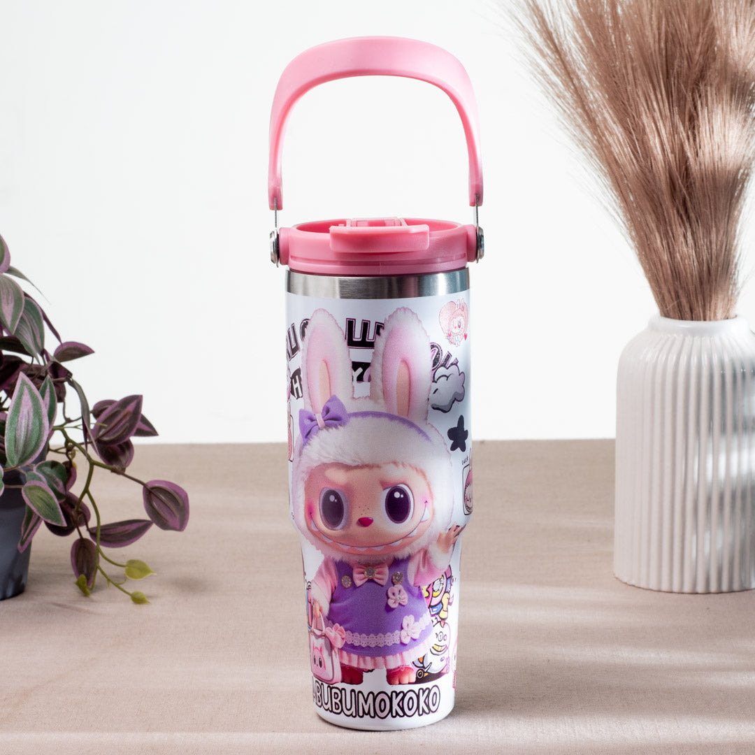 Labubu Mokoko Edition Anti-Rust Metallic Tumbler – 1000ml-24×9 cm