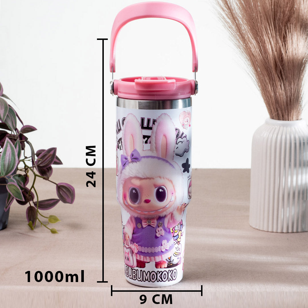 Labubu Mokoko Edition Anti-Rust Metallic Tumbler – 1000ml-24×9 cm