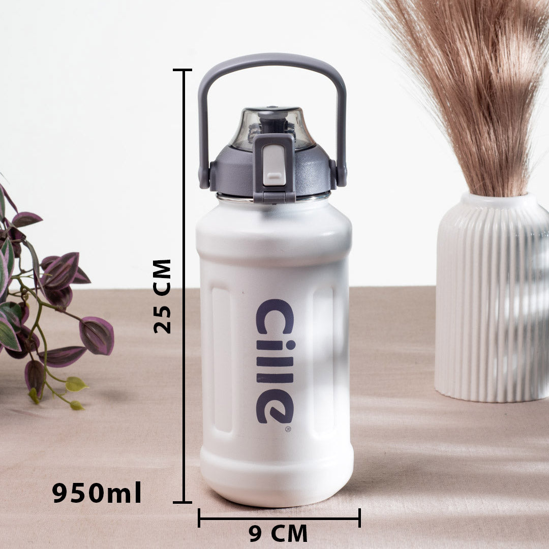 Cille Insulated Water Bottle - Anti-Rust Metallic Body, Purple (25x9 cm)