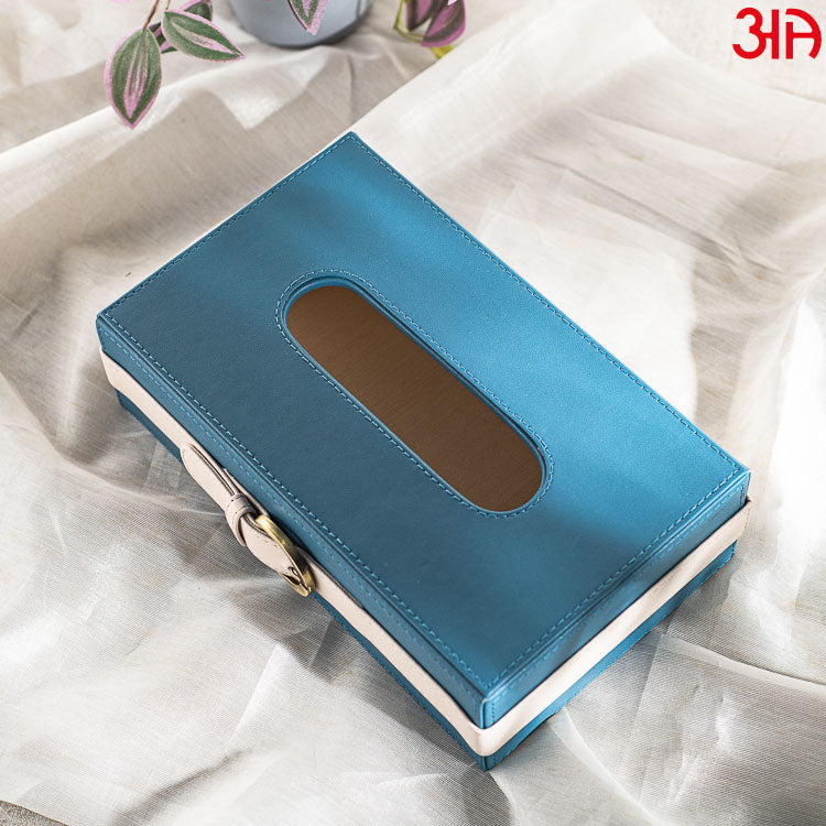 Buckle Design Leather Tissue Box (24x14x8)CM