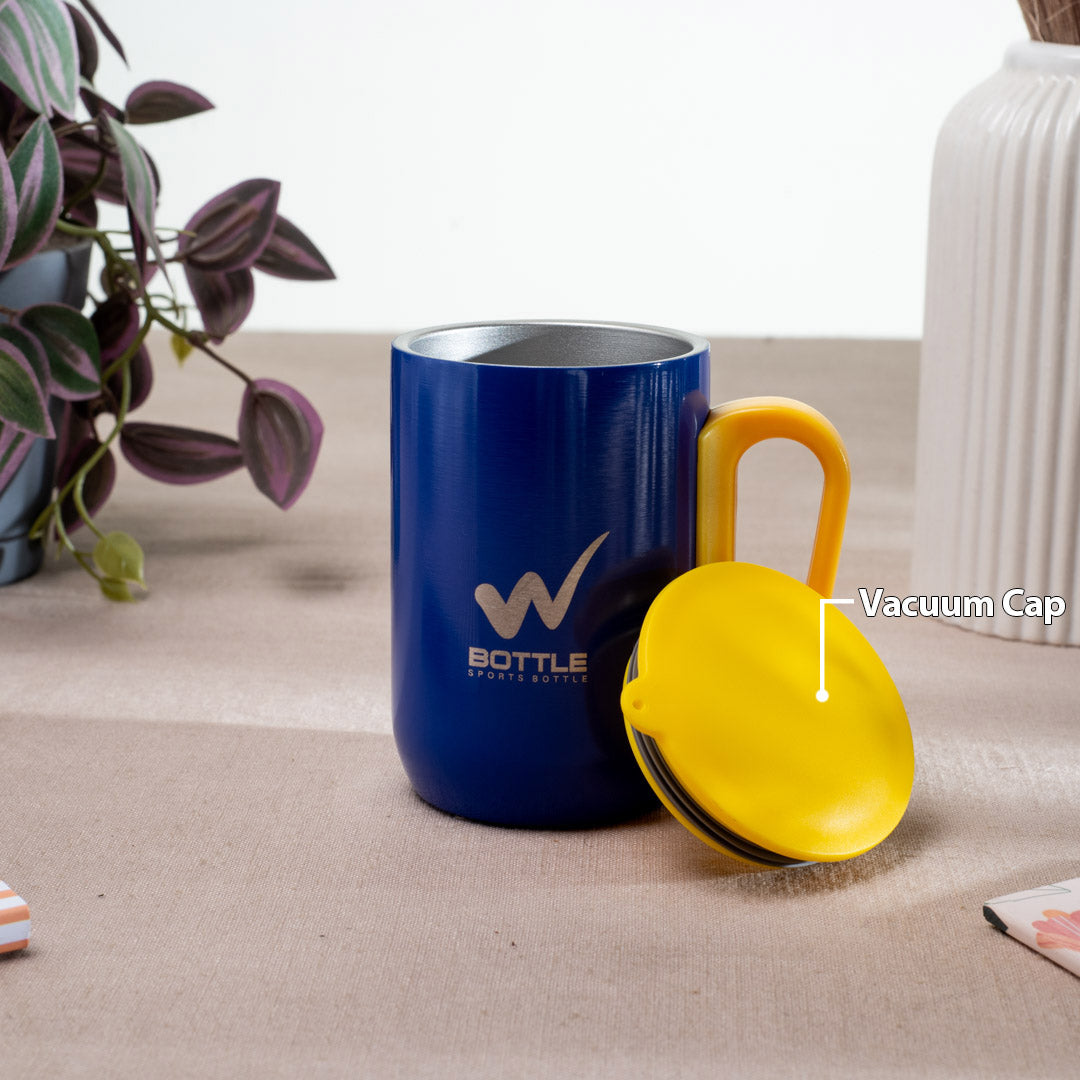 Matte Blue-Yellow Anti-Rust Metallic Mug – 280ml-10×6 cm