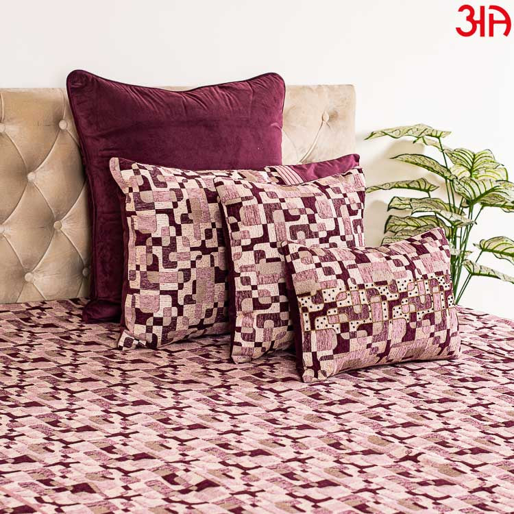 Chennile King Size (100x108)-Inch 8 Pcs Bedcover Set (1+2+2+2+1)