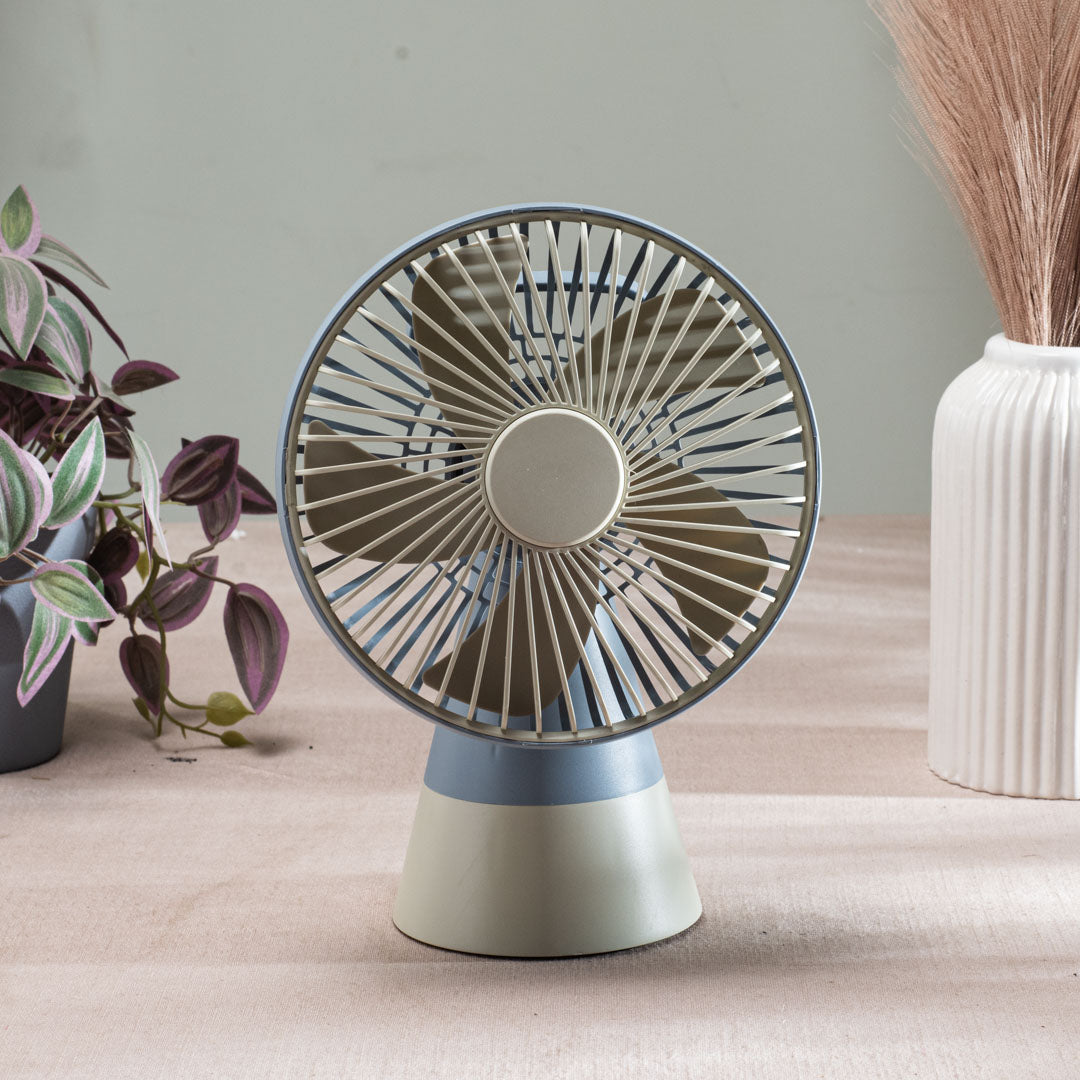 Desktop Table Fan – 16 x 24 x 10 CM-Grey Plastic Body