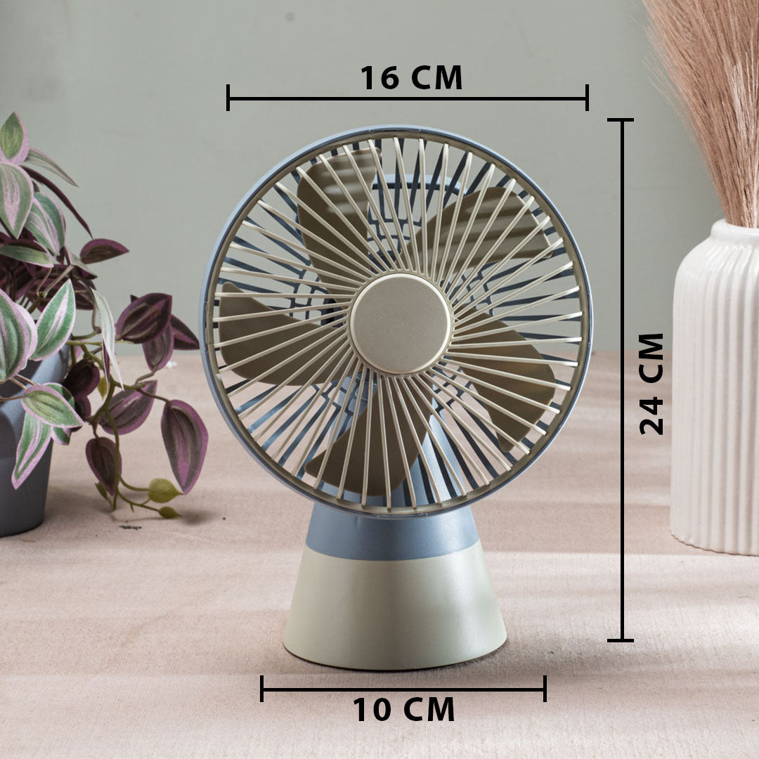Desktop Table Fan – 16 x 24 x 10 CM-Grey Plastic Body