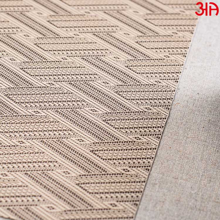 Beige Abstract Design Pvc Table Mat (2Pcs Set) (12x18) Inch