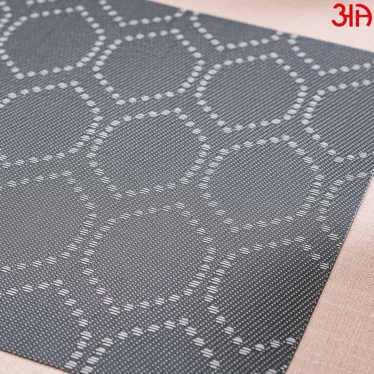 Black Honeycomb Pvc Table Mat (2Pcs Set) (12x18) Inch