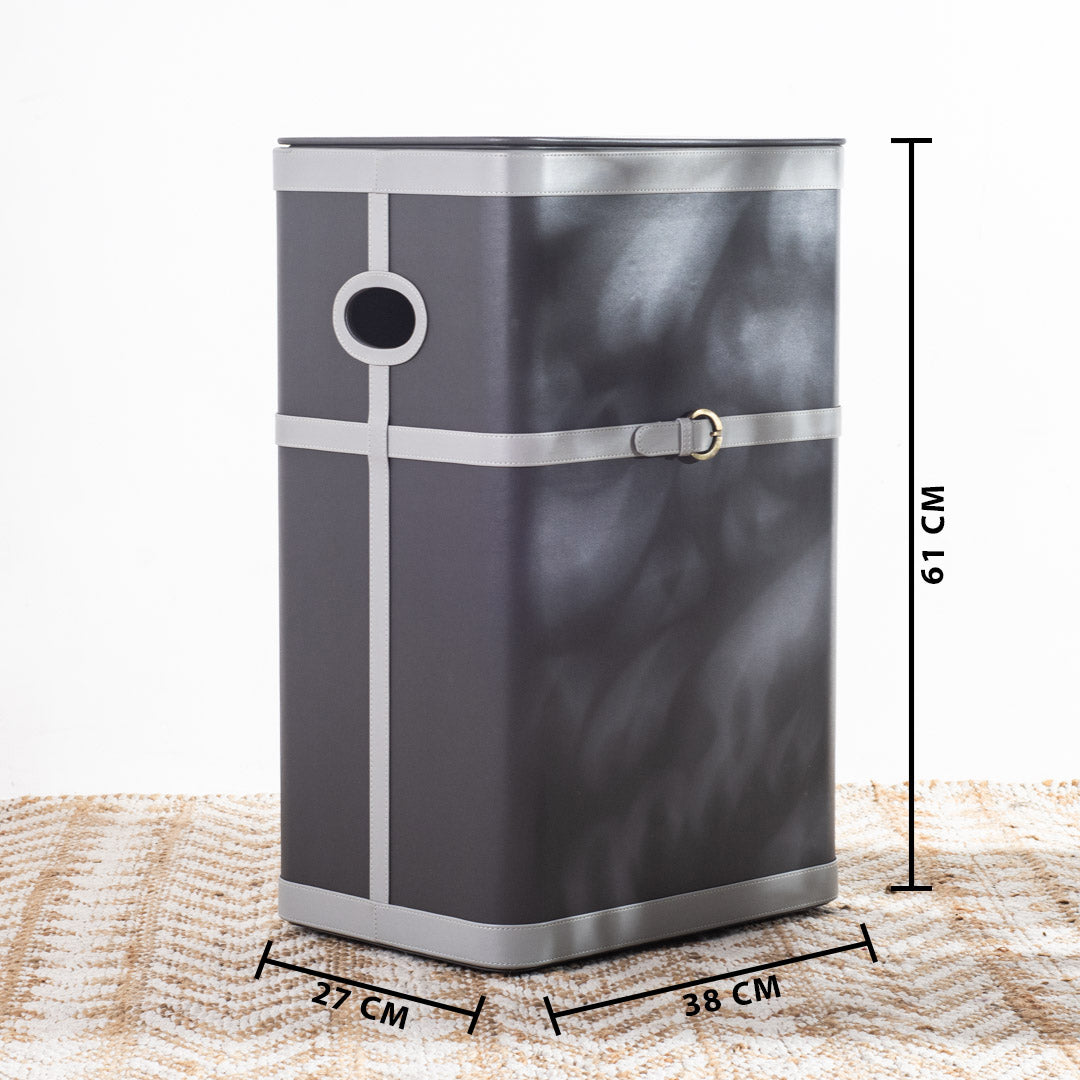 Buckle Design Laundry Box (16x11x24) Inch