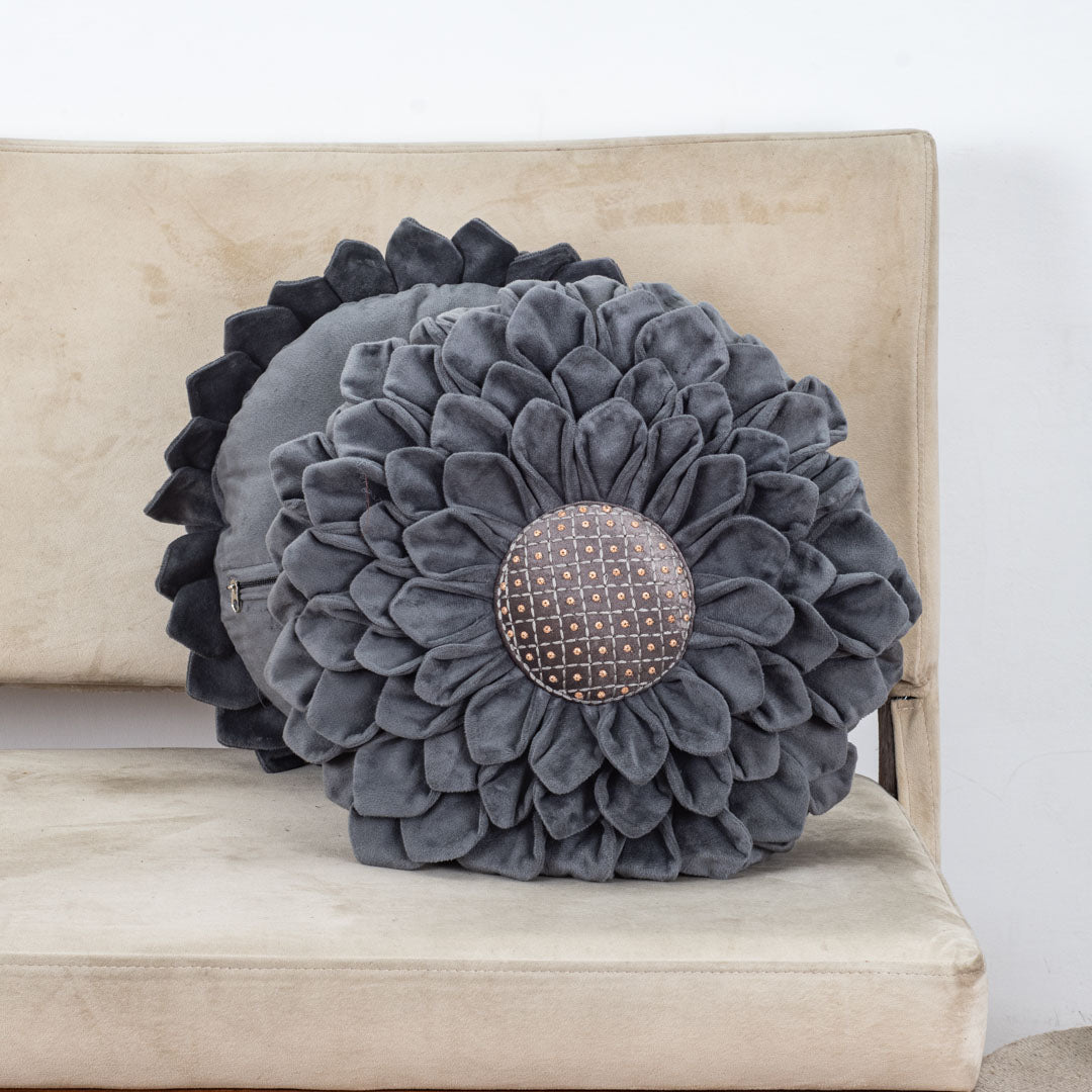 Luxe Velvet Sunflower Cushion Cover