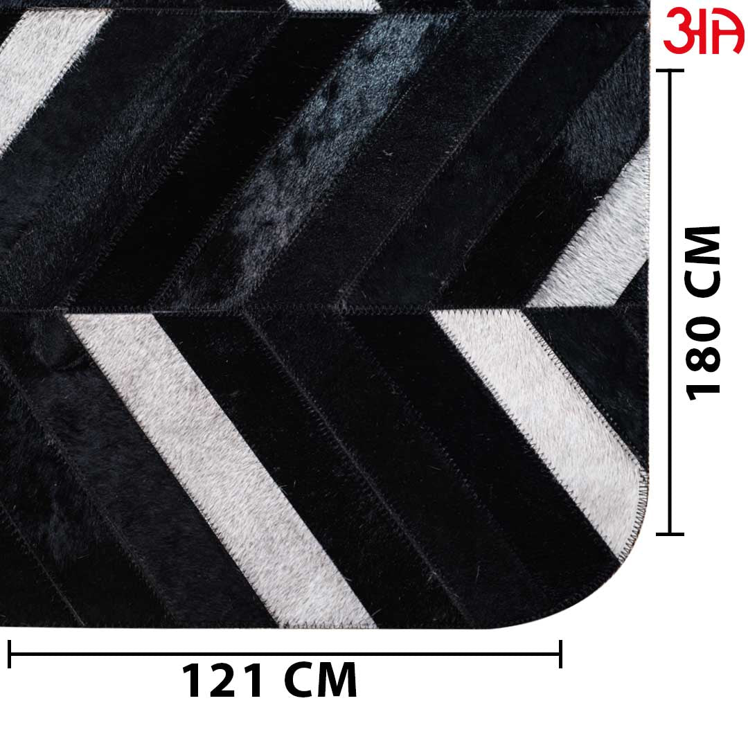 Vintage Leather Carpet (4x6) Feet