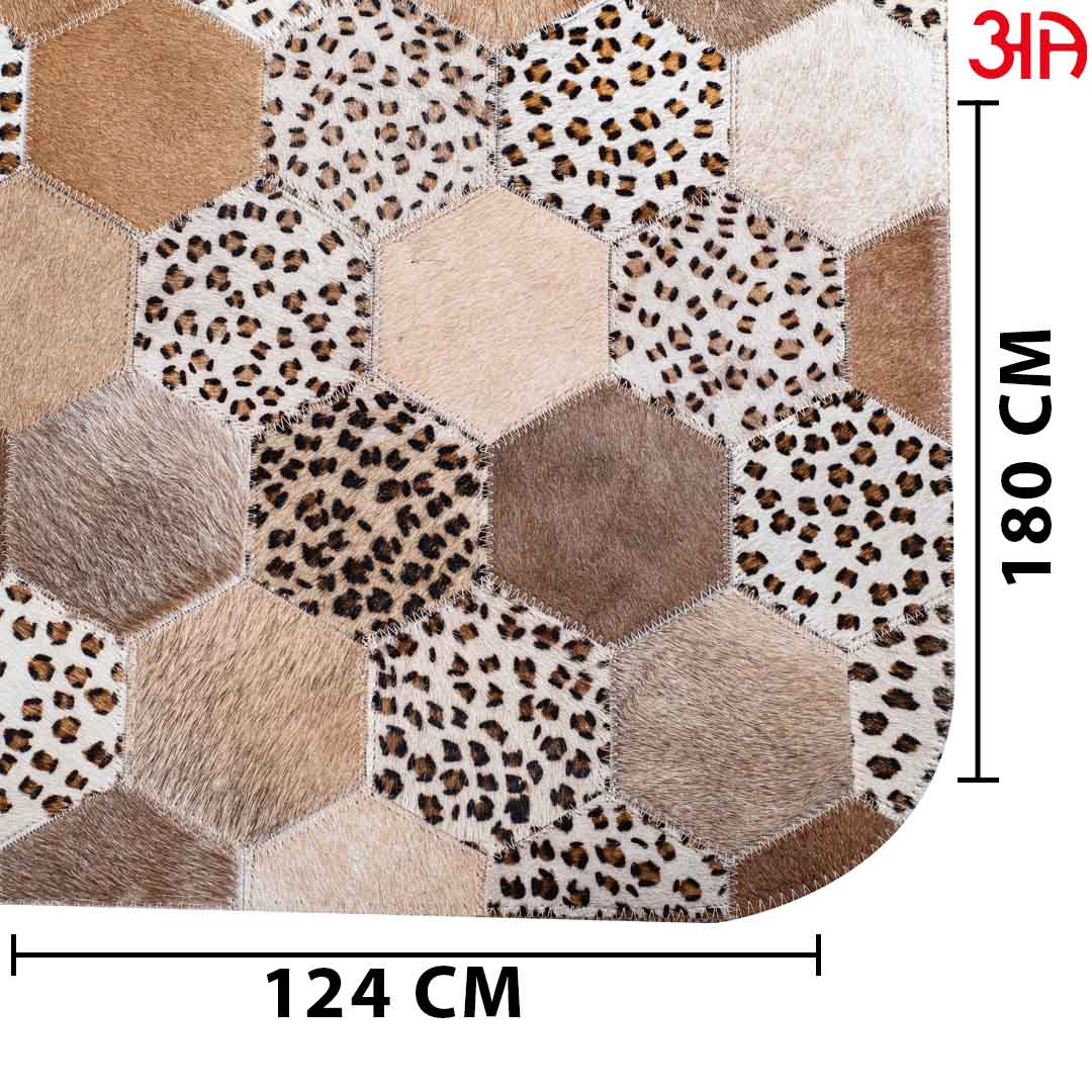 Contemporary Leather Carpet (4x6) Feet
