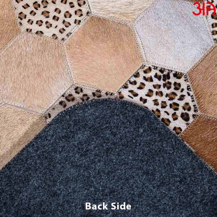 Contemporary Leather Carpet (4x6) Feet