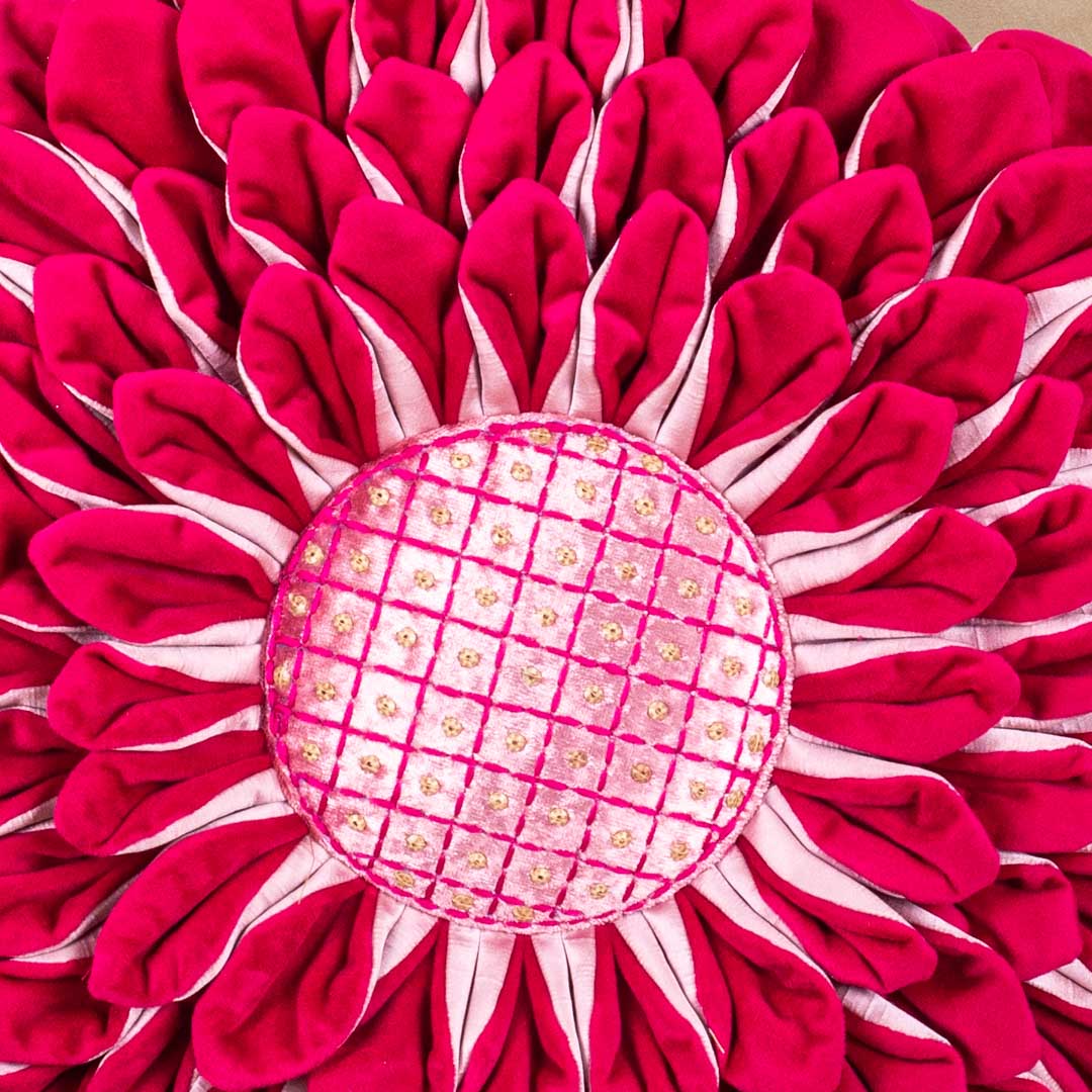 Luxe Velvet Sunflower Cushion Cover