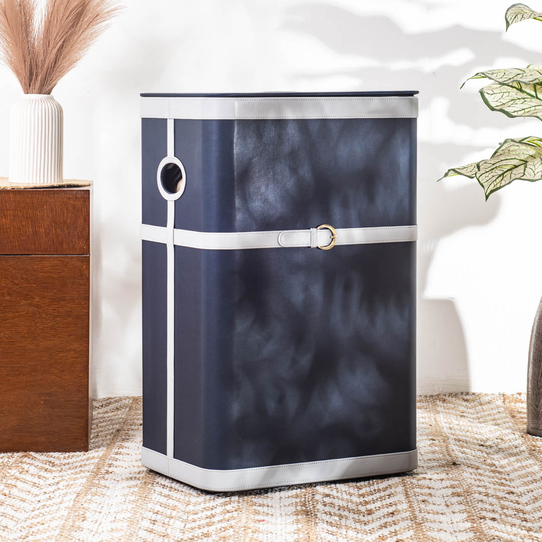 Buckle Design Laundry Box (16x11x24) Inch