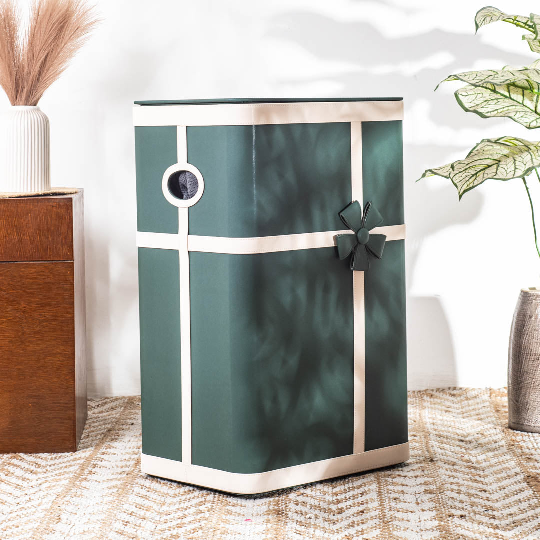 Bow Design Laundry Box (16x11x24) Inch
