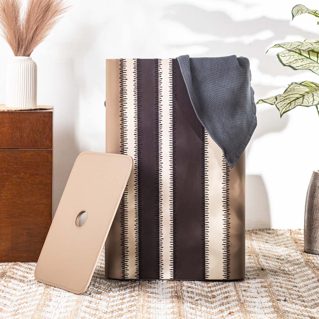 Premium Zig Zag Panel Patch Laundary Basket