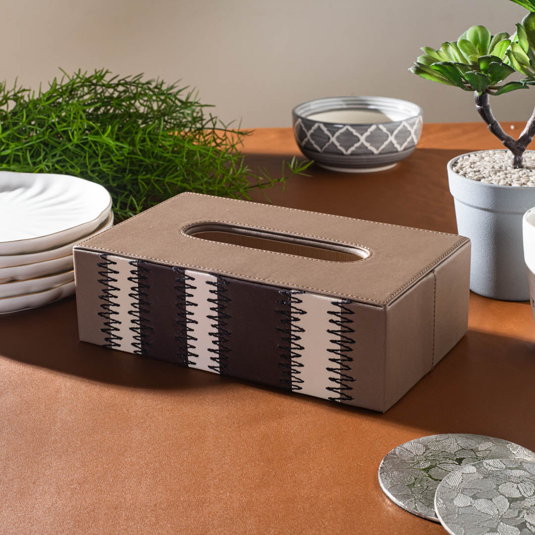 Premium Zig Zag Panel Patch Tissue Box