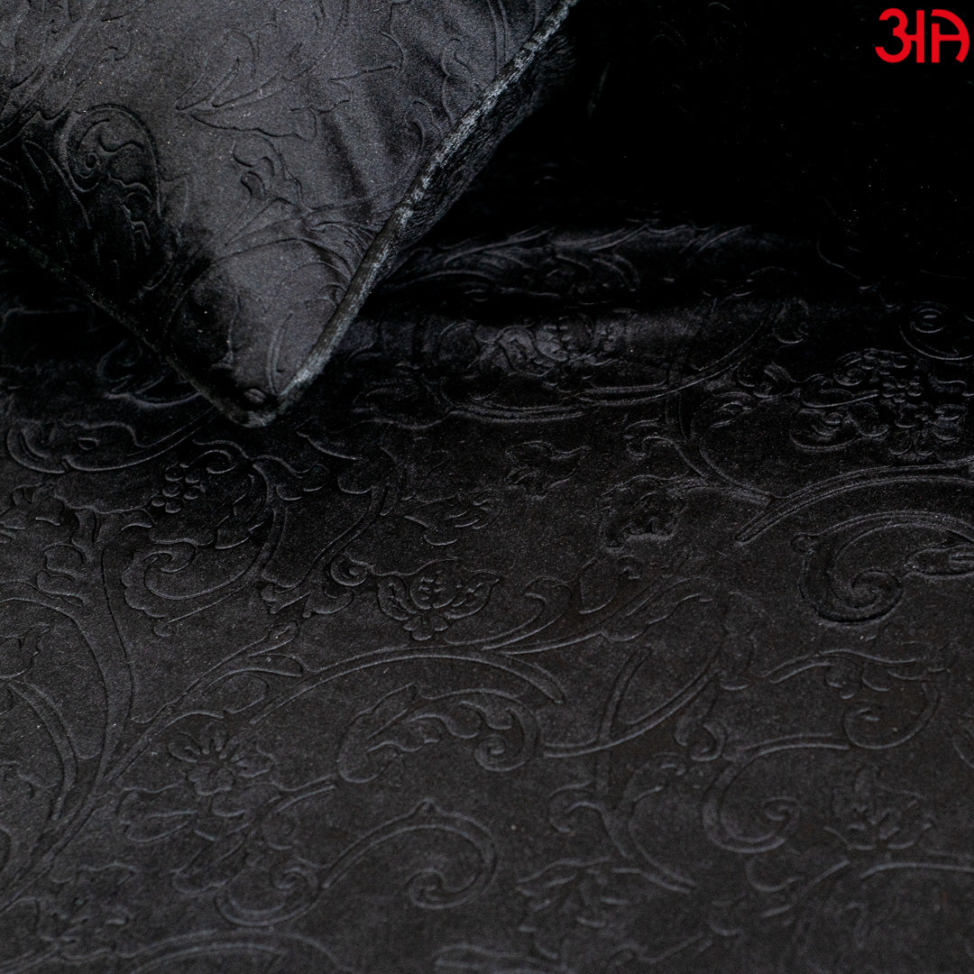 Designer Velvet Bed Covers - Stylish Bedding Mauve 1+2+2