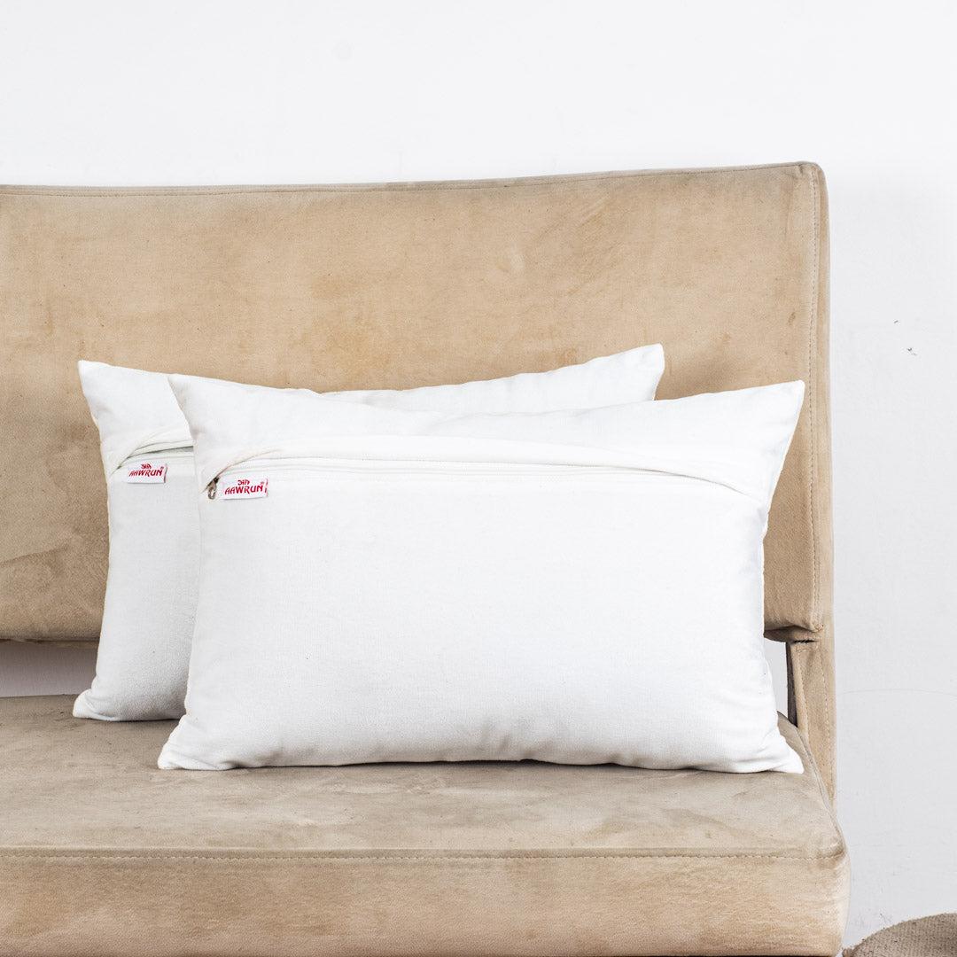 Premium Sapphire Feather Cushion Cover