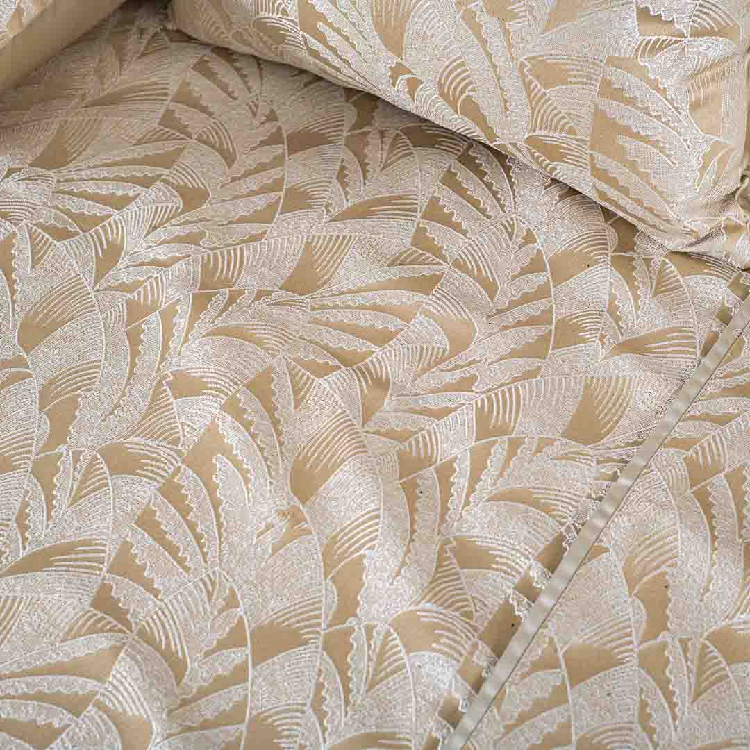 Shining Forest theme Jaquard Mix King Size Bedcover Set (1+2+2)
