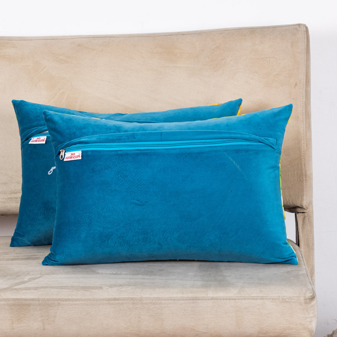 Vibrant Tropical Parrot Velvet Cushion Cover