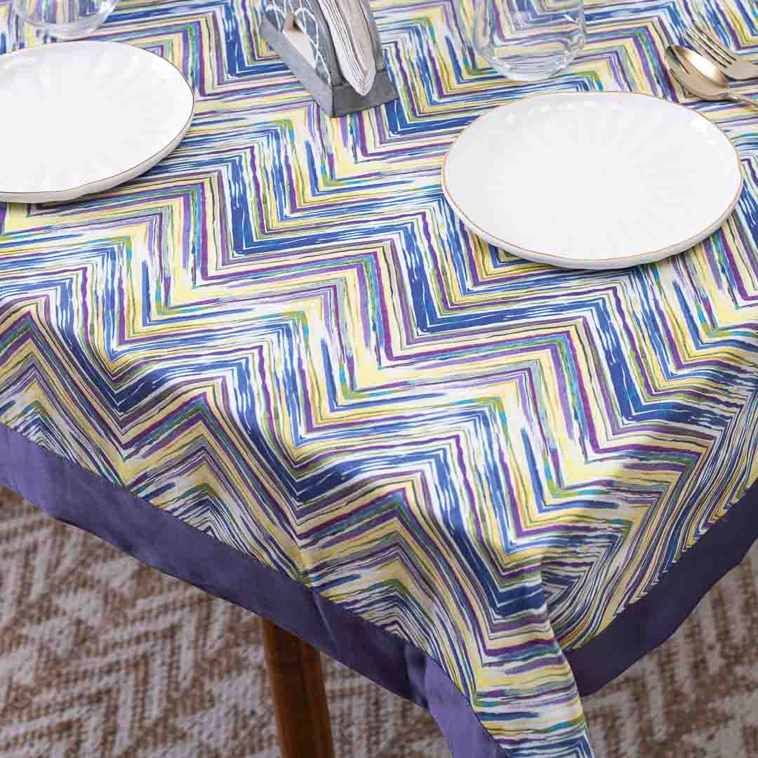 Geomatics Multicolour Canvas Printed Satin Border