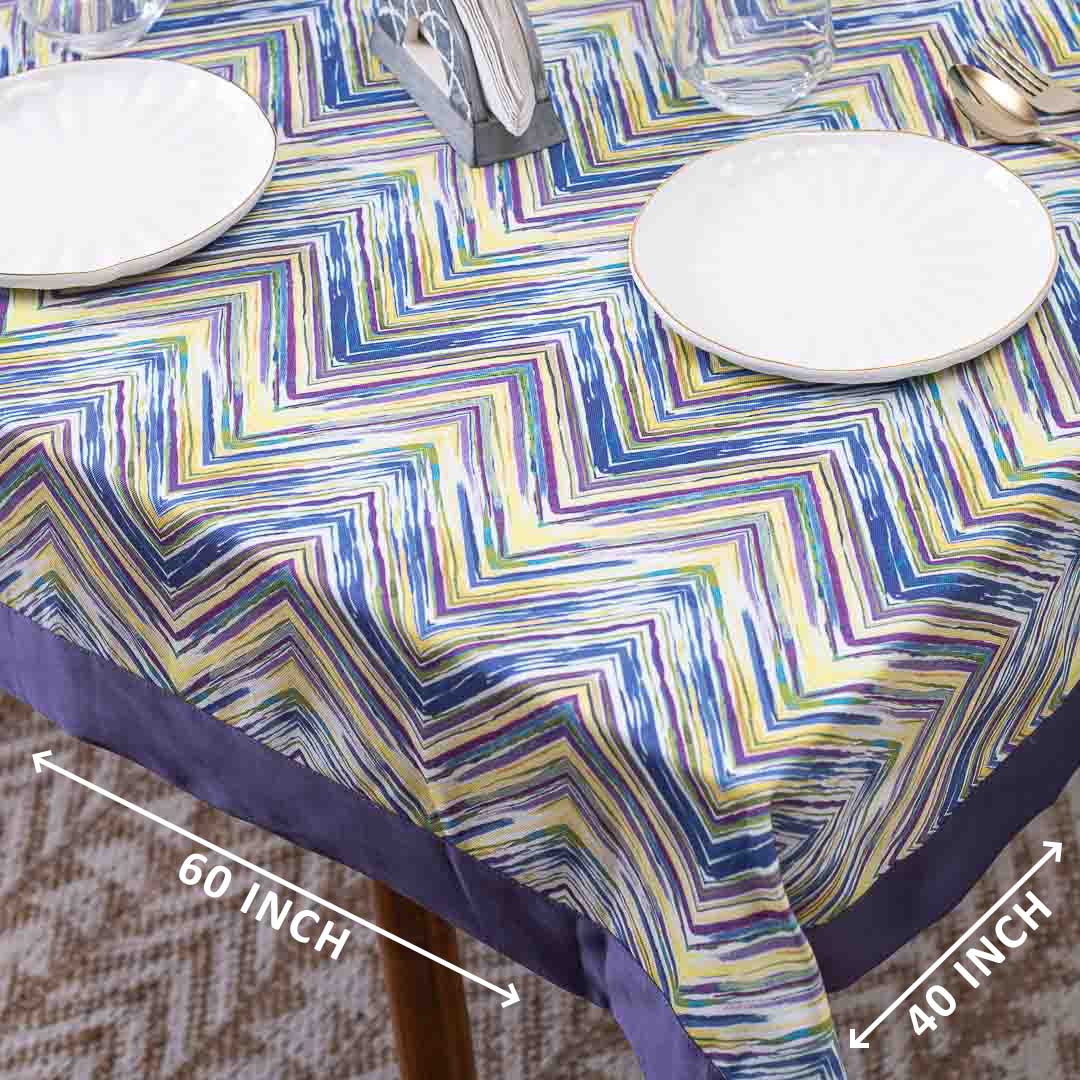 Geomatics Multicolour Canvas Printed Satin Border