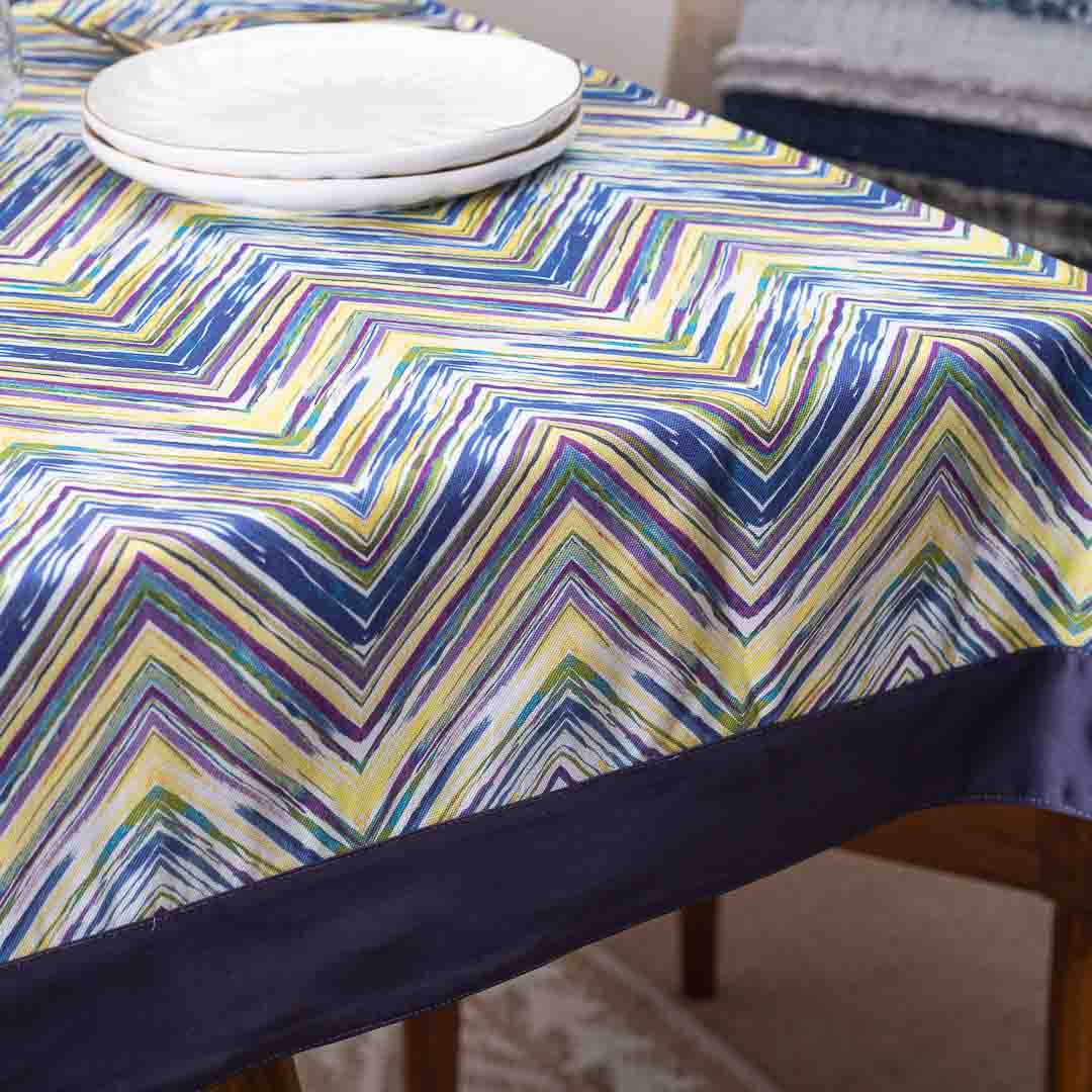 Geomatics Multicolour Canvas Printed Satin Border