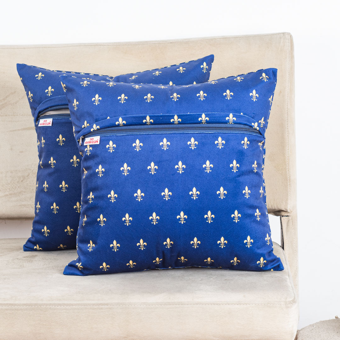 Lotus Embroidered Decorative Cushion Cover | Premium Velvet Home Décor – Aawrun