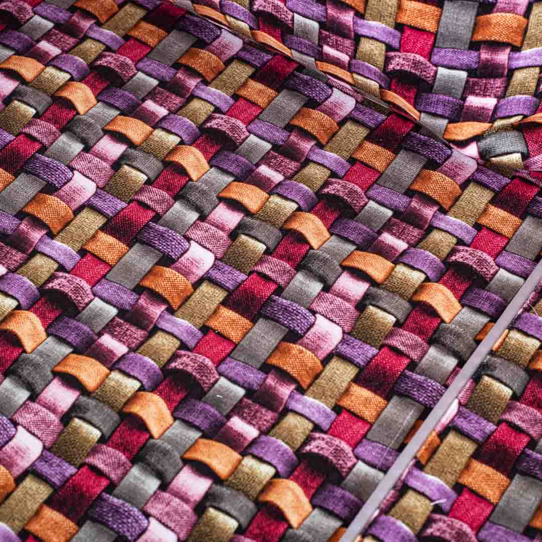 Multicolour Shine 100x108 Velvet Abstract Digital Printed Bedcover Set (1+2+2)