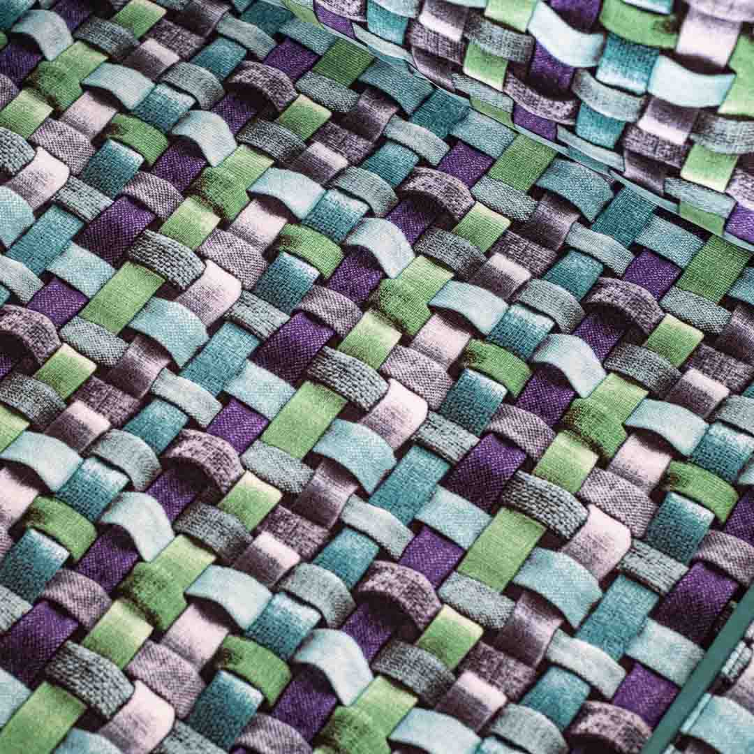 Shades of Blue Shine 100x108 Vel Abstract Digital Printed (1+2+2)