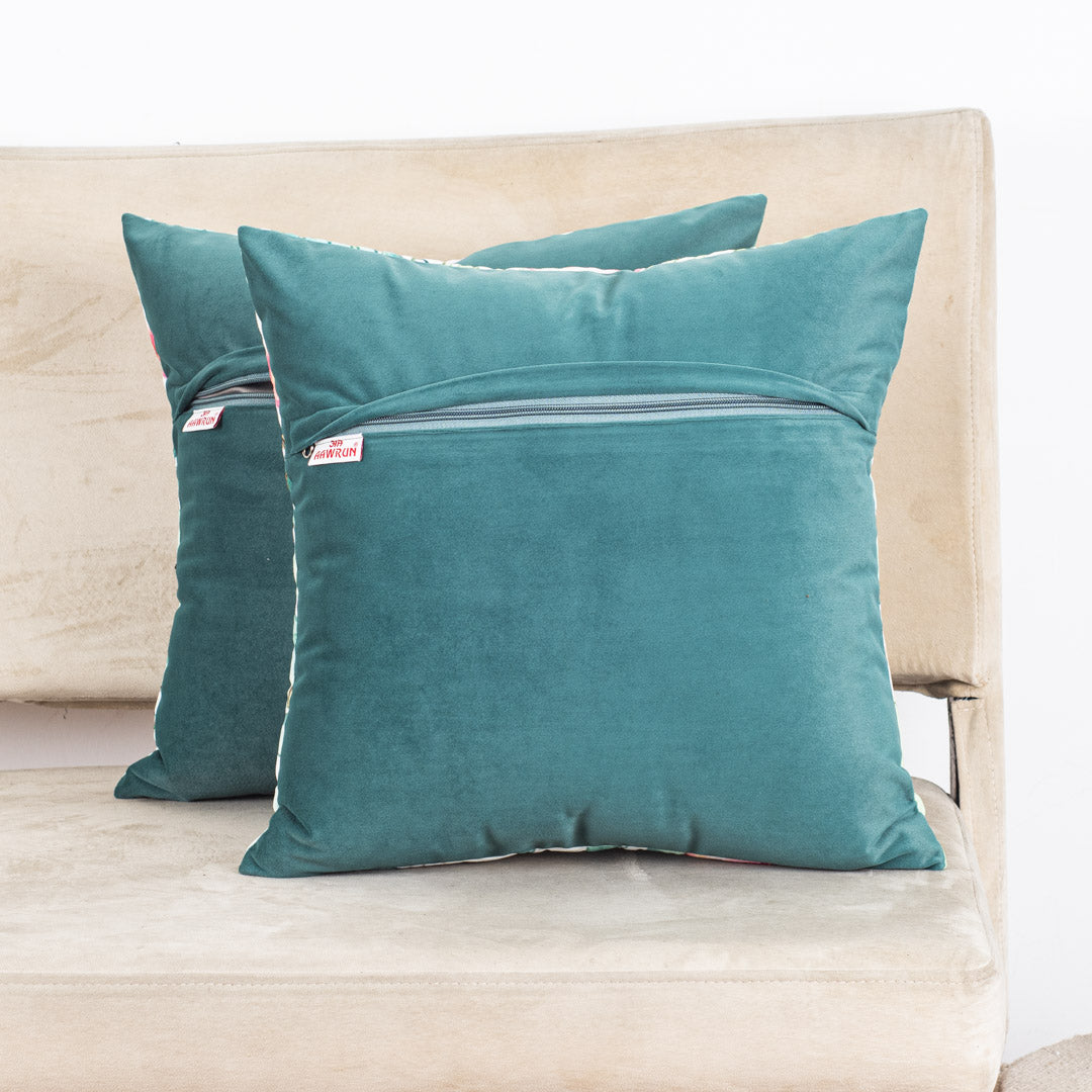 Designer Botanical Print Cushion Cover for Sofa & Living Room