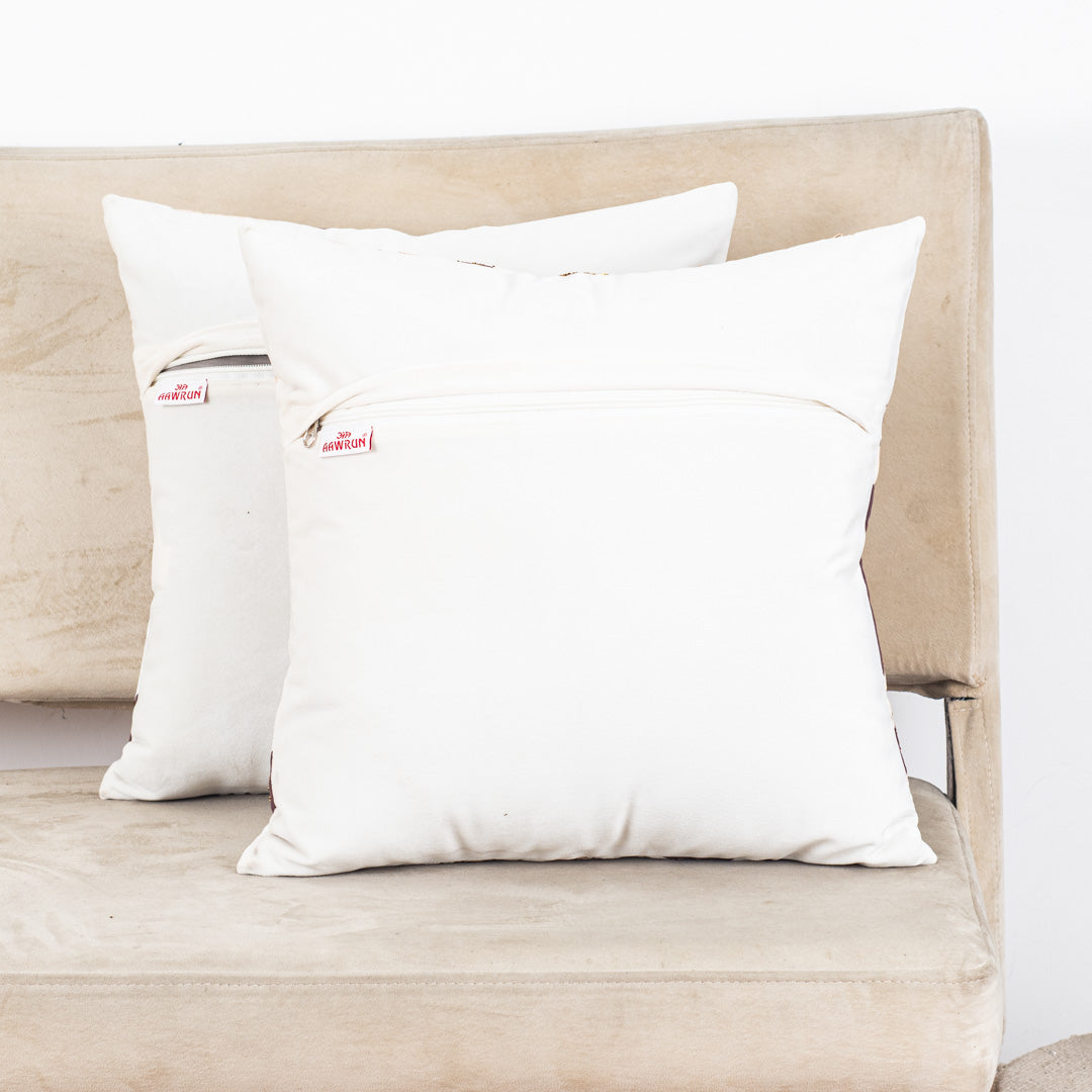 Elegant Owl Design Velvet Cushion Cover