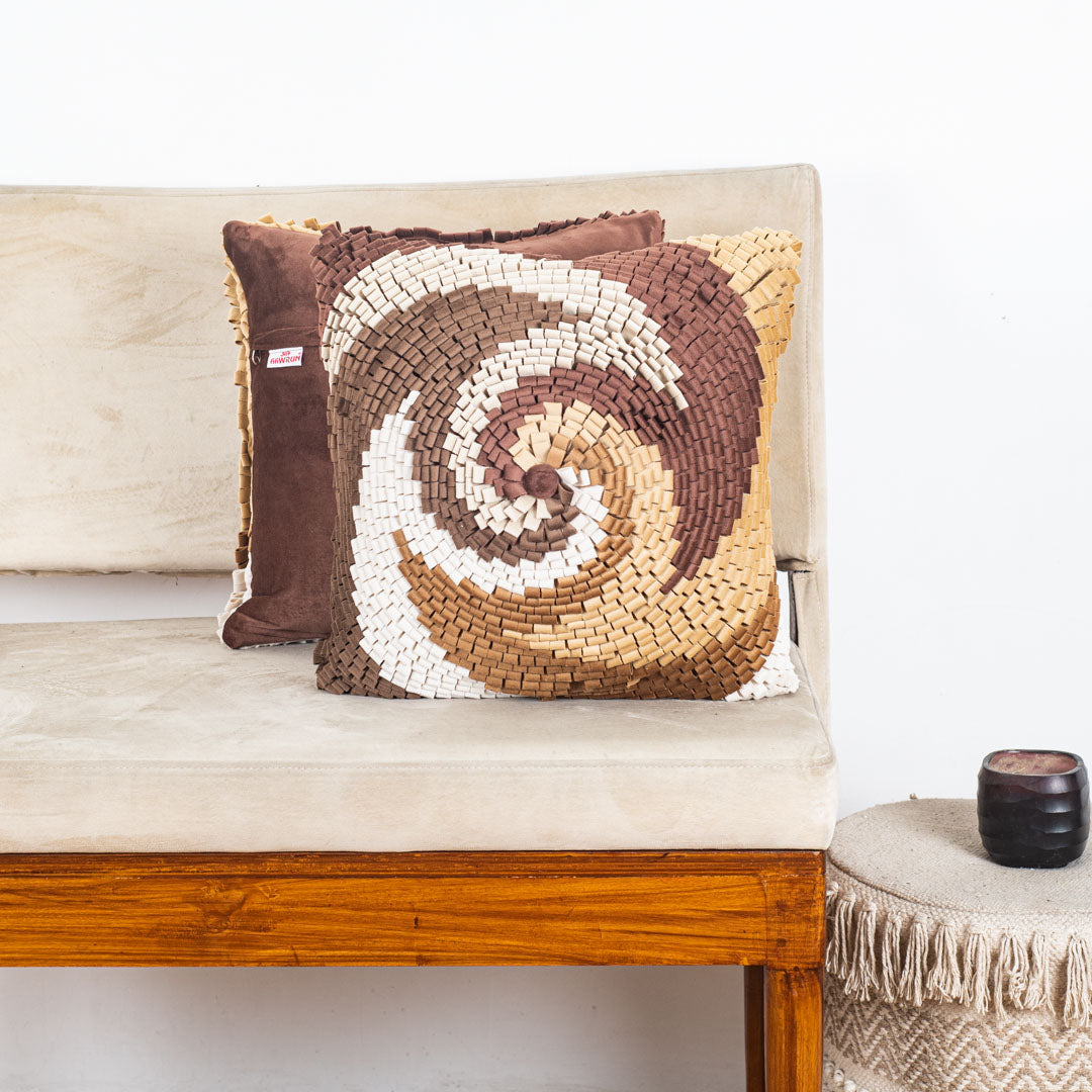 Textured Abstract Cushion Cover | Premium Home Décor – Aawrun