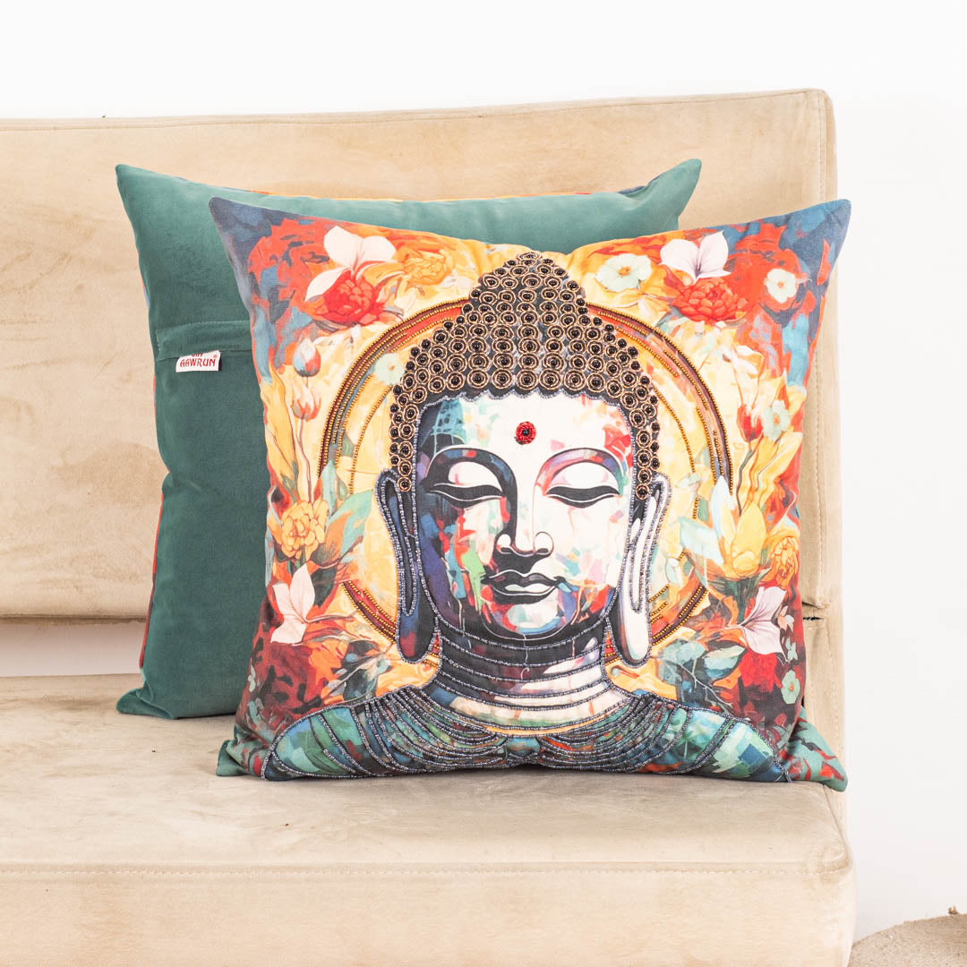 Premium Divine Buddha Cushion Cover