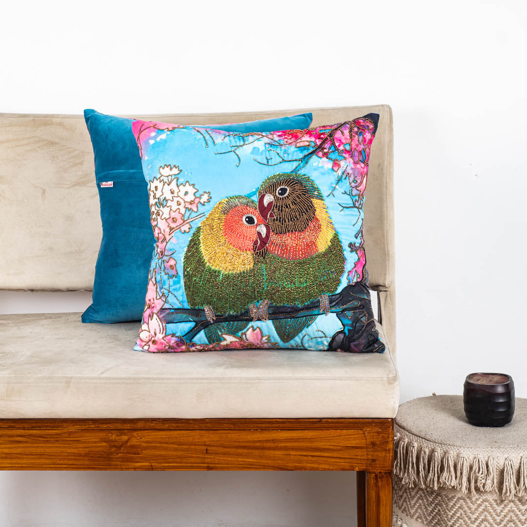 Premium Beloved Birds Cushion Cover