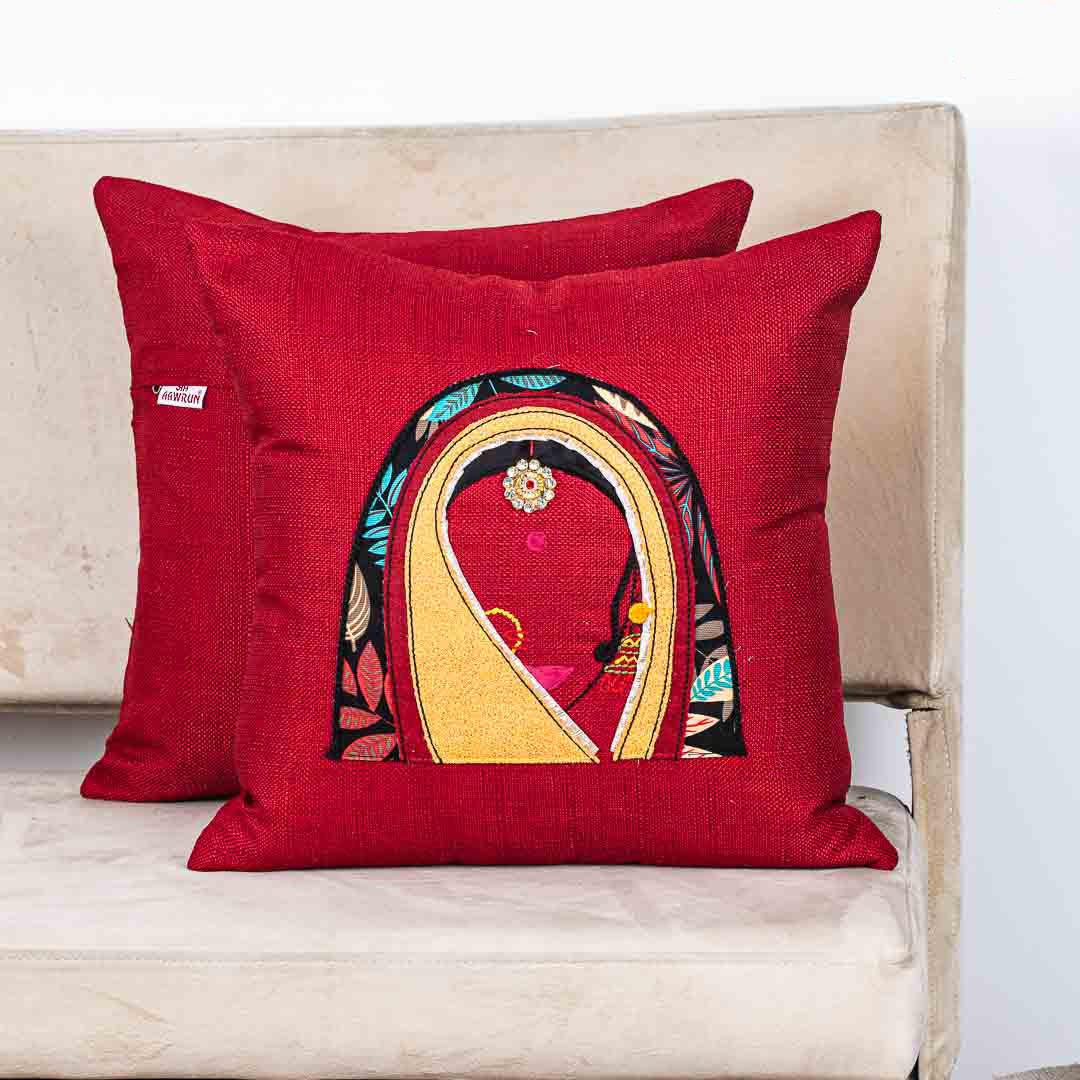 MR. RAJASTHAN And MRS. RAJASTHAN Combo Traditional Cushion Cover