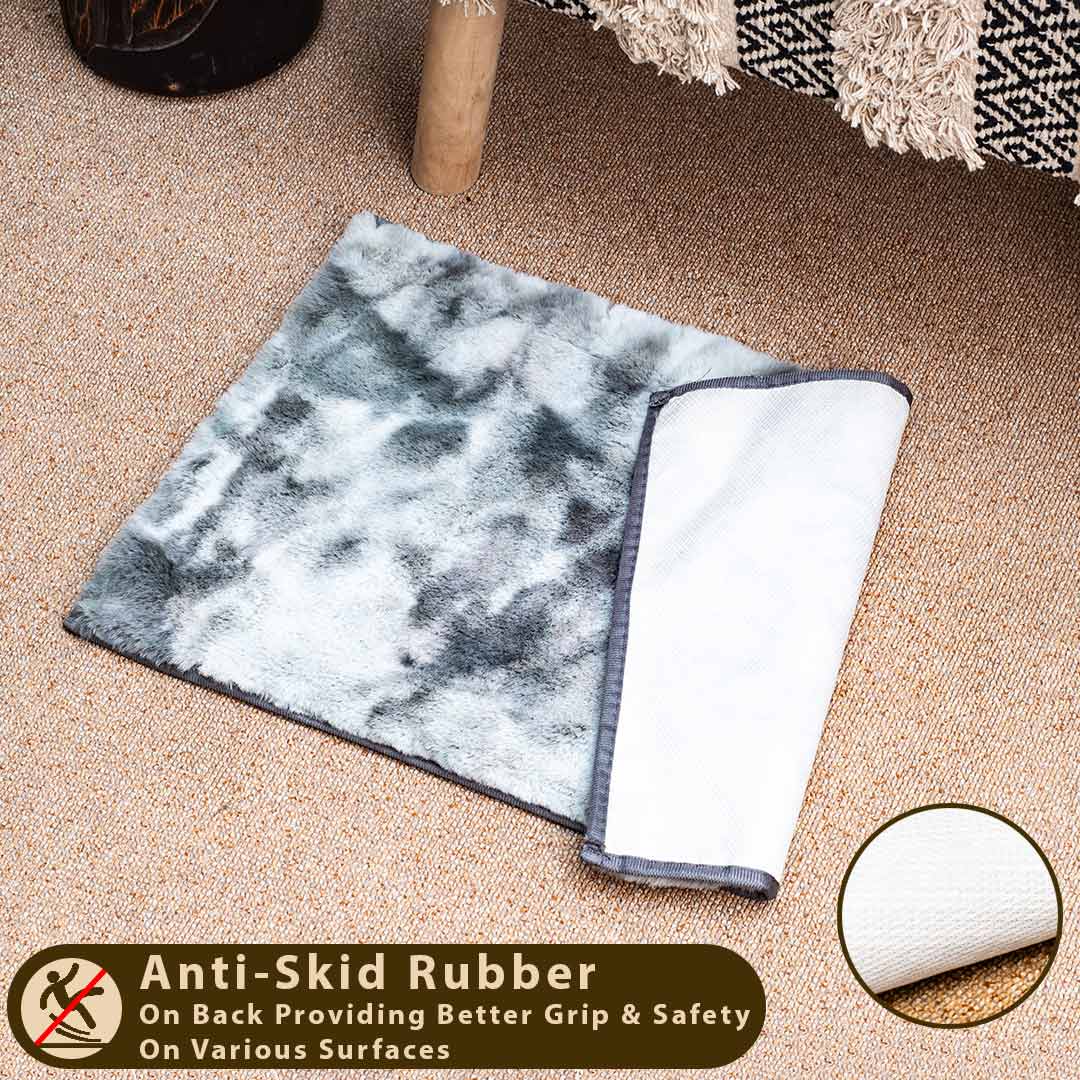 Premium Rabit Fur Tye Dye Door Mat Shead One