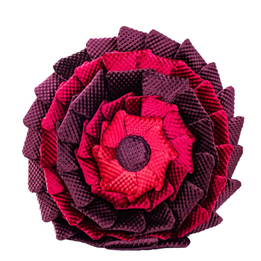 Rose Shaped Velvet Cushion Cover - Luxurious Decor